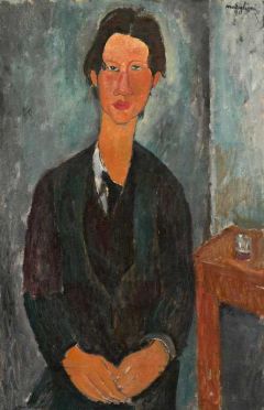 Amedeo Modigliani, Soutine assis à une table