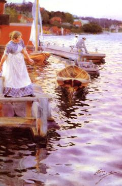 Anders Zorn Lappings Of The Waves Vagskvalp 1887