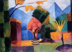 August Macke Garden On Lake Thun Garten Am Thuner See 1913