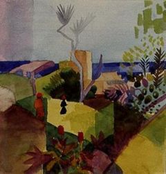 August Macke Landscape By The Sea 1914