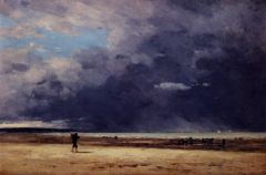 Boudin, Deauville à marée basse - 1863