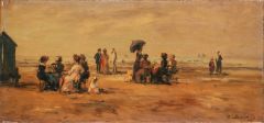 Boudin, La plage à Trouville - 1868