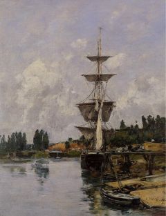Boudin, Le canal à Saint-Valery-sur-Somme - 1891
