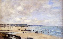 Boudin, Plage à Trouville -1893