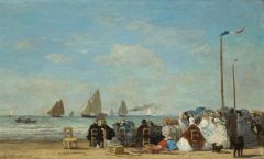 Boudin, Scène de plage à Trouville - 1866