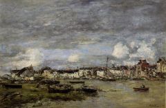 Boudin, Trouville, Le port - 1864