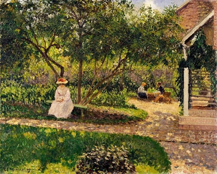 Peinture sur toile, reproduction de Camille Pissarro Corner Of The Garden In Eragny 1897 qualité musée