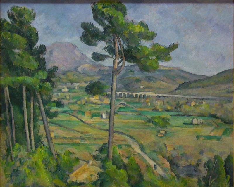 Peinture sur toile, reproduction de Cézanne, La Montagne Sainte Victoire Vue De Montbriand qualité musée