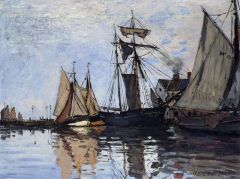 Claude Monet - Boats In The Port Of Honfleur 1866