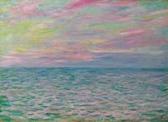 Claude Monet Coucher De Soleil à Pourville Pleine Mer 1882