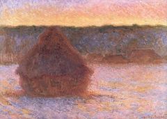 Claude Monet Meule Coucher De Soleil Hiver