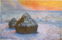 Claude Monet Meules Effet De Neige Soleil Couchant