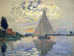 Claude Monet Sailboat At Petit-gennevilliers