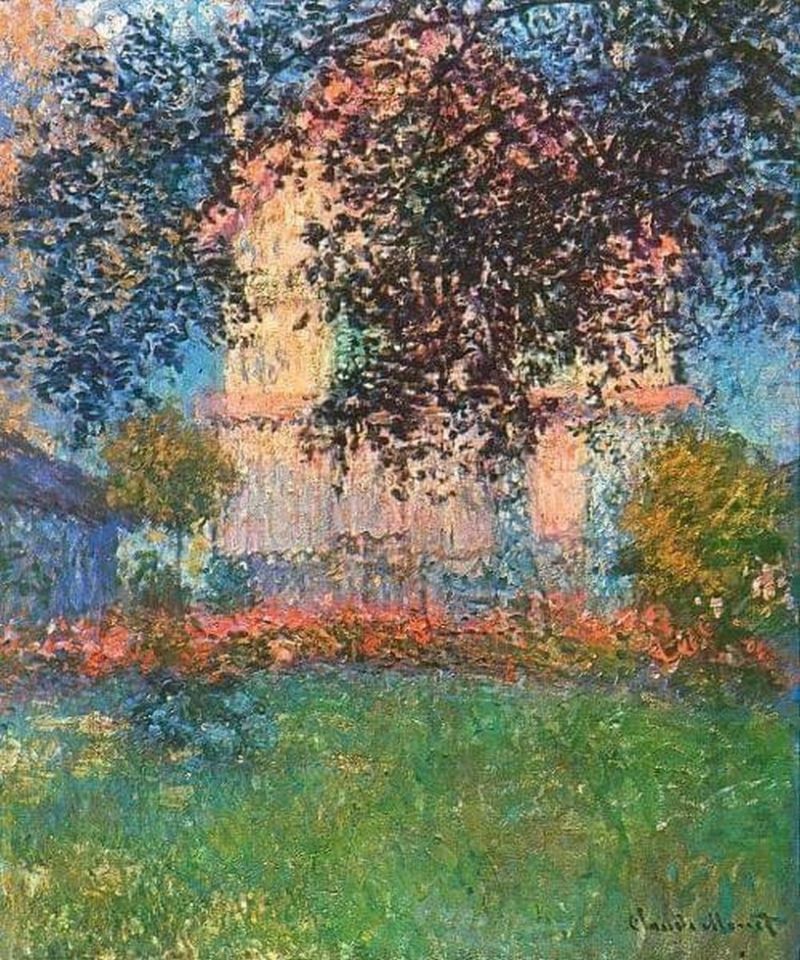 Peinture sur toile, reproduction de Claude Monet, The Artist’s House in Argenteuil, 1876 qualité musée