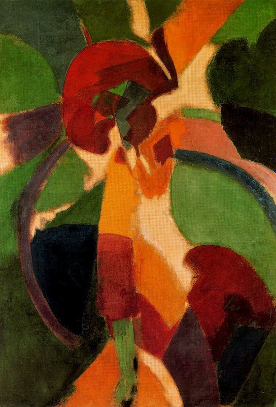 Peinture sur toile, reproduction de Delaunay, Femme à l'ombrelle ou La Parisienne qualité musée