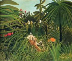 Douanier Rousseau Jaguar Attacking A Horse