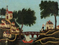 Douanier Rousseau Landscape With Bridge