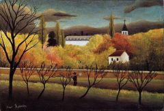 Douanier Rousseau Landscape With Farmer