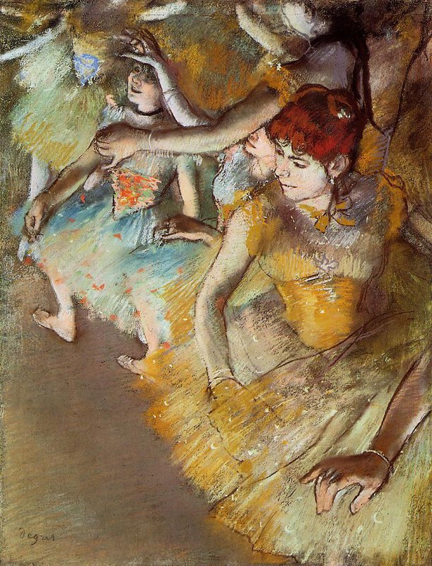 Peinture sur toile, reproduction de Edgar Degas Ballet Dancers On The Stage qualité musée