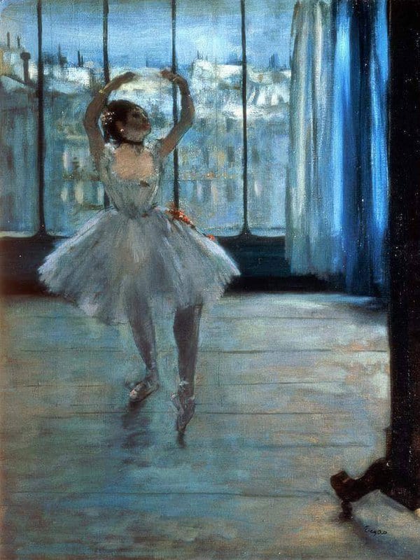 Peinture sur toile, reproduction de Edgar Degas Dancer In Front Of A Window 1874-1877 qualité musée
