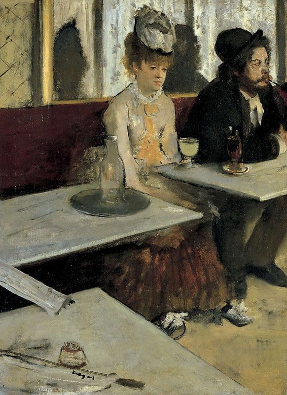 Peinture sur toile, reproduction de Edgar Degas L Absinthe - In A Cafe qualité musée