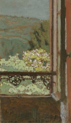 Edouard Vuillard, La fenêtre ouverte sur les arbres en fleur, 1900
