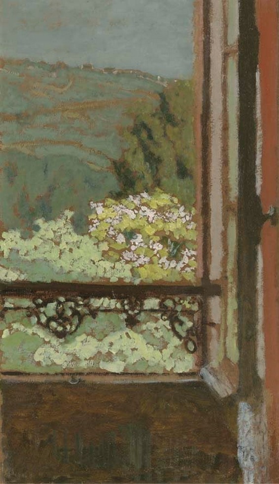 Peinture sur toile, reproduction de Edouard Vuillard, La fenêtre ouverte sur les arbres en fleur, 1900 qualité musée