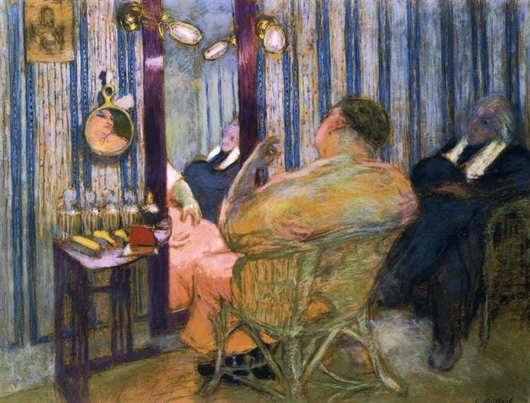 Peinture sur toile, reproduction de Edouard Vuillard Sacha Guitry In His Dressing Room 1912 qualité musée