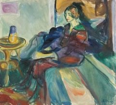 Edvard Munch Seated Model On The Couch 1924