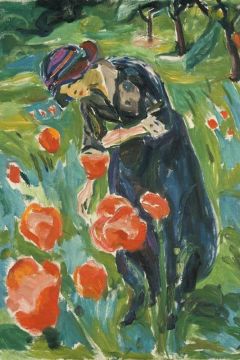 Edvard Munch, Woman with Poppies, 1918-19