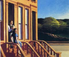 Edward Hopper Sunlight On Brownstones 1956