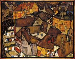 Egon Schiele, Krumau Town Crescent (Small Town V), 1915