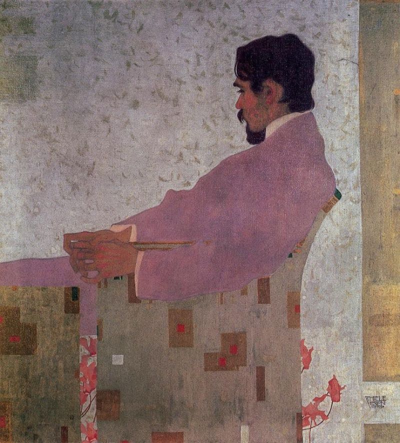 Peinture sur toile, reproduction de Egon Schiele Portrait Of The Painter Anton Peschka - 1909 qualité musée