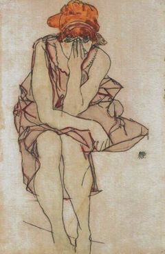 Egon Schiele Seated Young Lady 1917