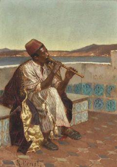 Ernst Rudolf Musician On The Terrace