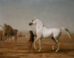 Etalon Arabe Gris Par Jacques-laurent Agasse