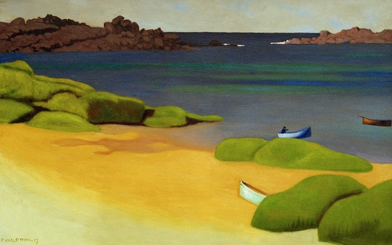Peinture sur toile, reproduction de Félix Vallotton, La baie de Trégastel, 1917 qualité musée