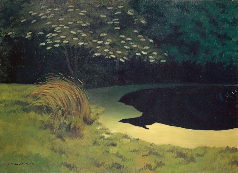 Peinture sur toile, reproduction de Félix Vallotton, The Pond (La Mare), 1909 qualité musée