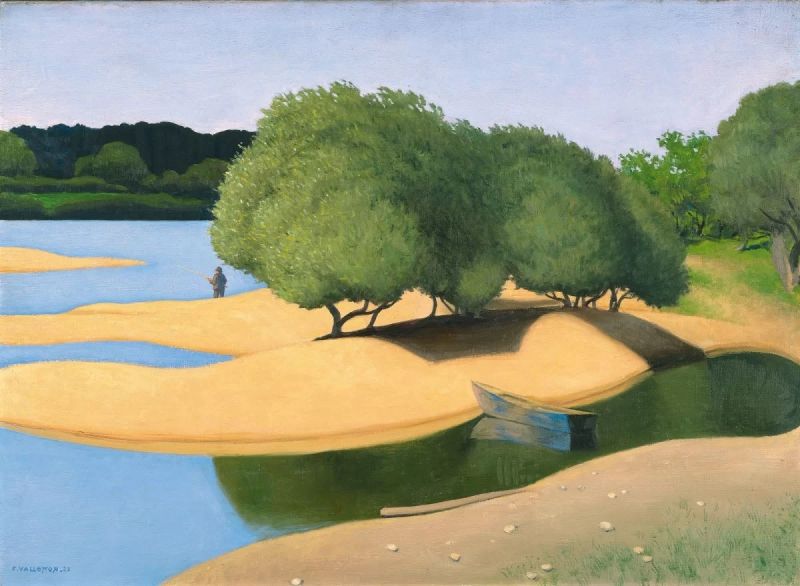Peinture sur toile, reproduction de Felix Vallotton Des Sables Au Bord De La Loire - Sands On The Edge Of The Loire 1923 qualité musée