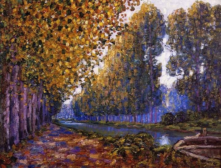 Peinture sur toile, reproduction de Francis Picabia Le Canal De Moret Effet Automne qualité musée