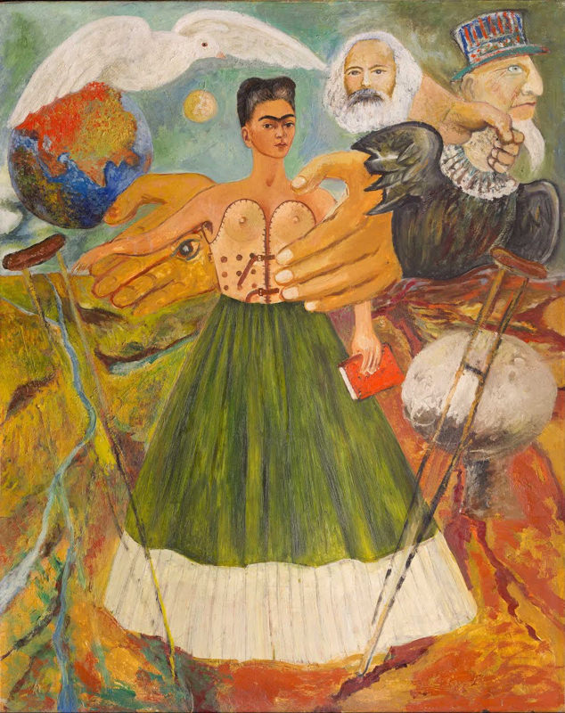 Peinture sur toile, reproduction de Frida Kahlo, Le Marxisme donnera la santé aux malades qualité musée