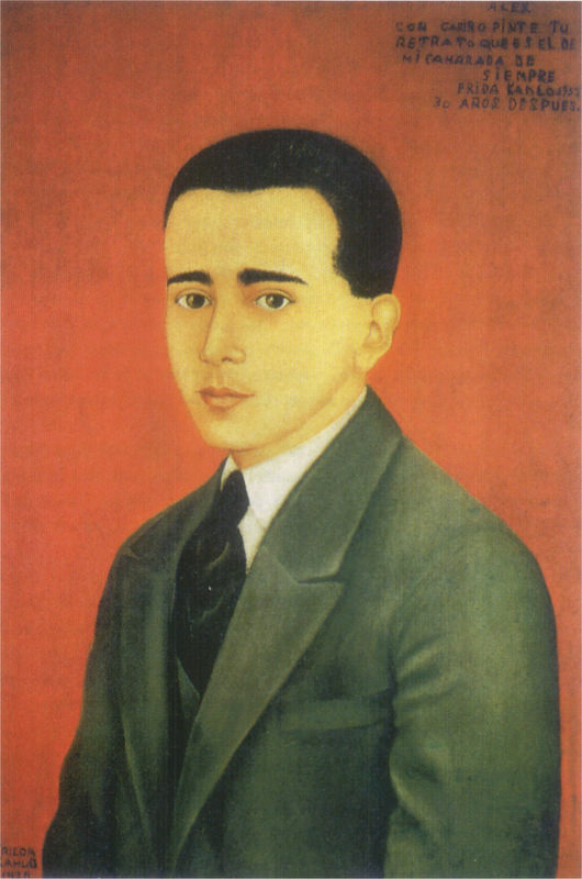 Peinture sur toile, reproduction de Frida Kahlo, Portrait d'Alejandro Gomez Arias qualité musée