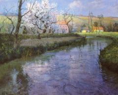 Frits Thaulow A French River Landscape