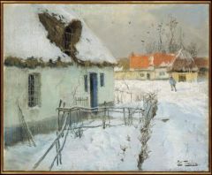 Frits Thaulow Cottage In The Snow - 1891