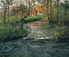 Frits Thaulow Sommerlandskap Summer Landscape 1896-97