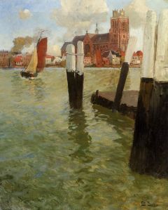 Frits Thaulow The Pier Dordrecht - 1905