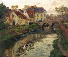 Fritz Thaulow Small Town Near La Panne