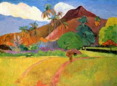Gauguin, Montagnes à Tahiti