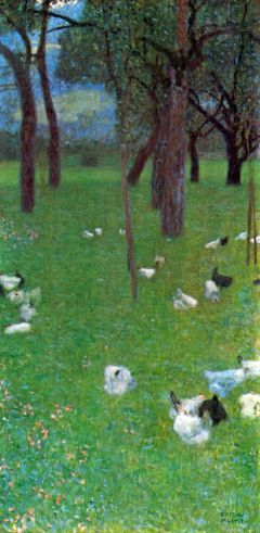 Gustav Klimt After The Rain - Garden With Chickens In St. Agatha