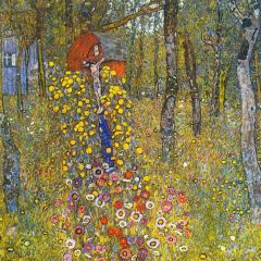 Gustav Klimt Farmers Garden With Crucifix